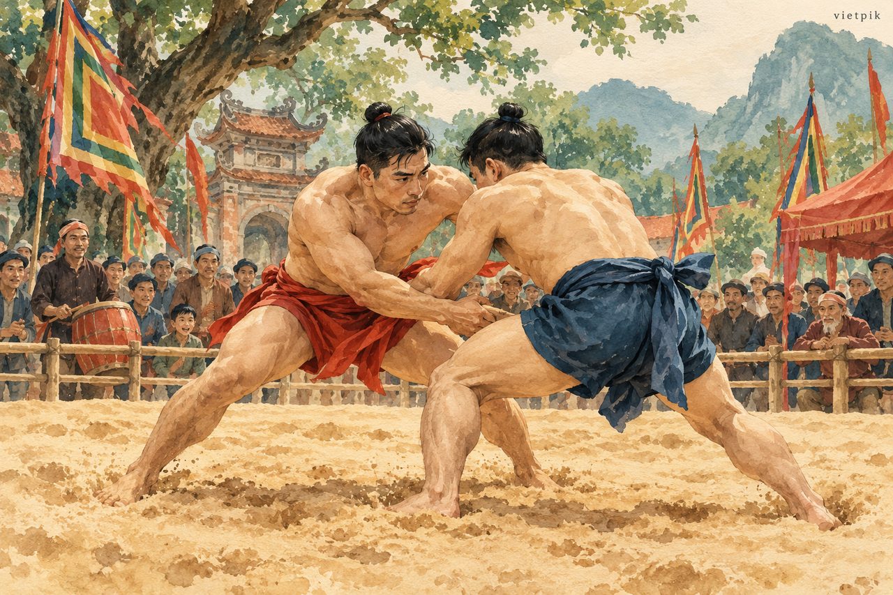 Lieu Doi Wrestling Festival: skill, restraint and a village's memory