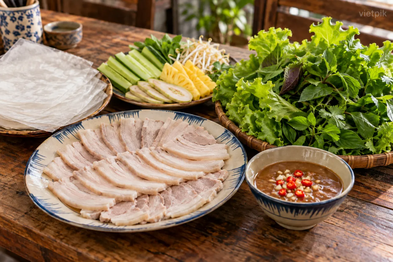 Pork rice-paper rolls: a Đà Nẵng meal in your hands