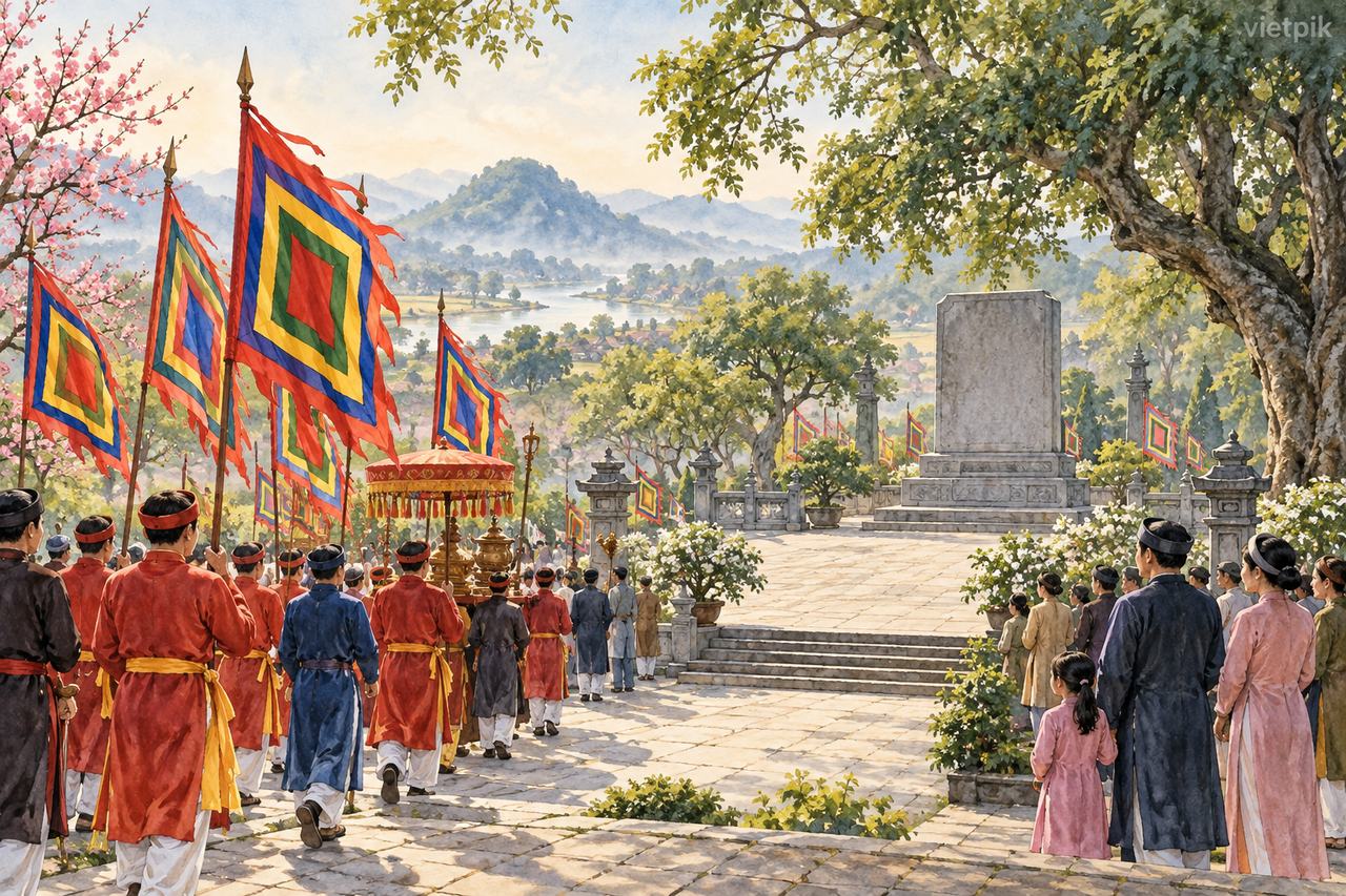 Concept of a contemporary historical remembrance procession