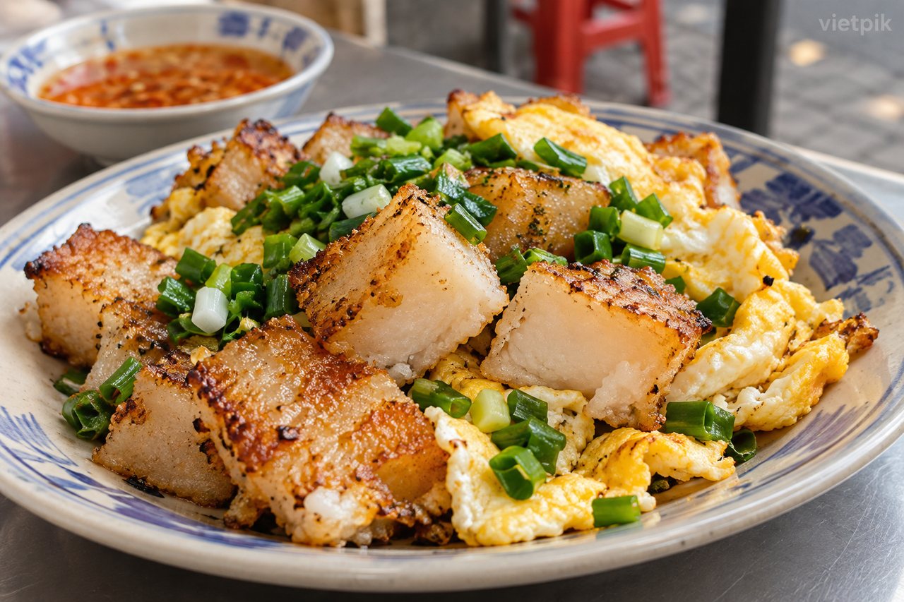Crisp-edged bột chiên pieces